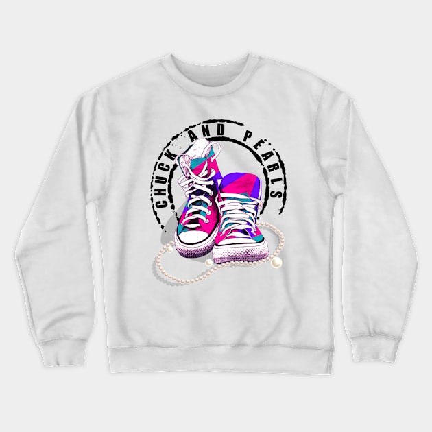 Chuck and Pearls Crewneck Sweatshirt by DreamPassion